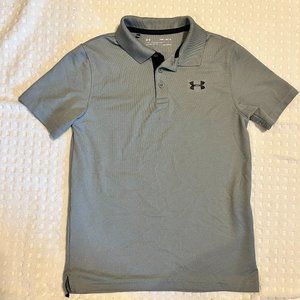 Boys Youth Medium Under Armour Performance Polo Shirt- Gray
